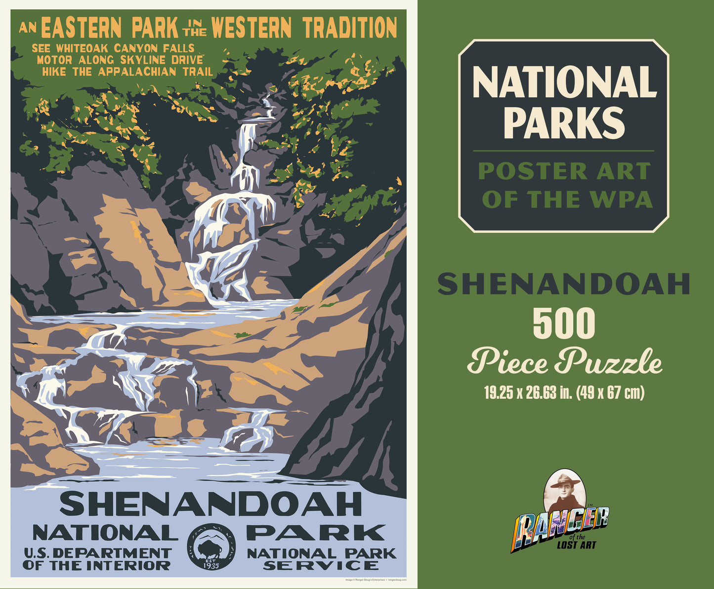 National Parks Shenandoah WPA 1000 or 500 Piece Puzzle