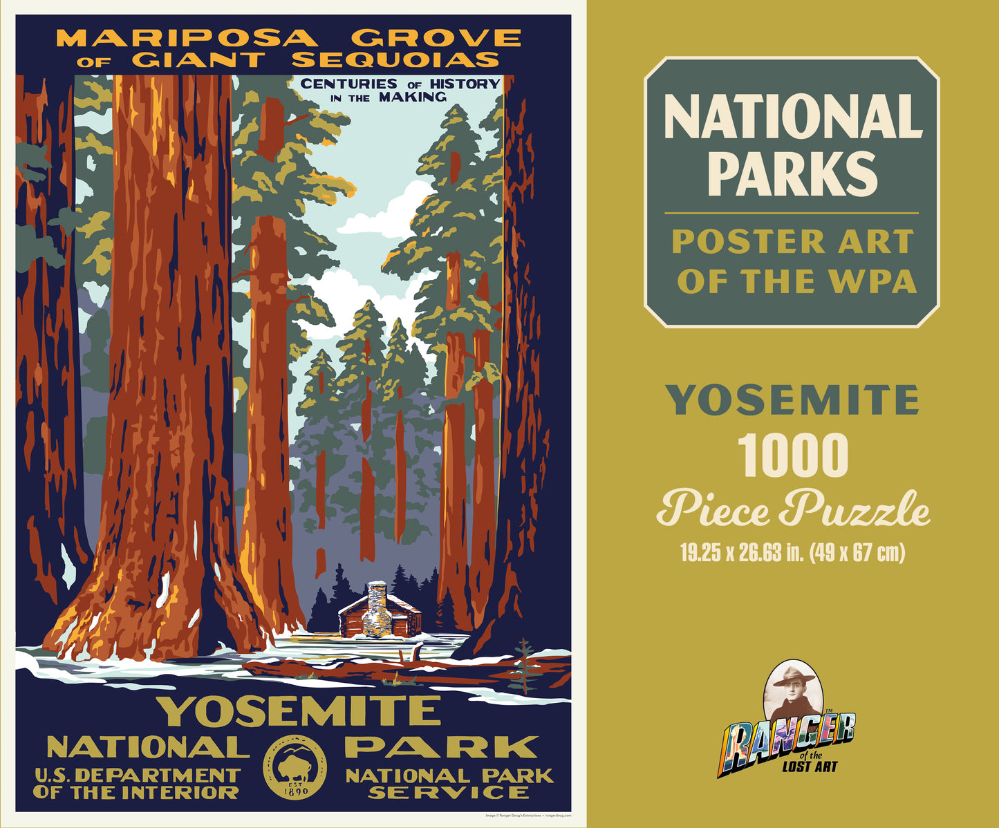 National Parks Yosemite Mariposa Grove WPA 1000 or 500 Piece Puzzle