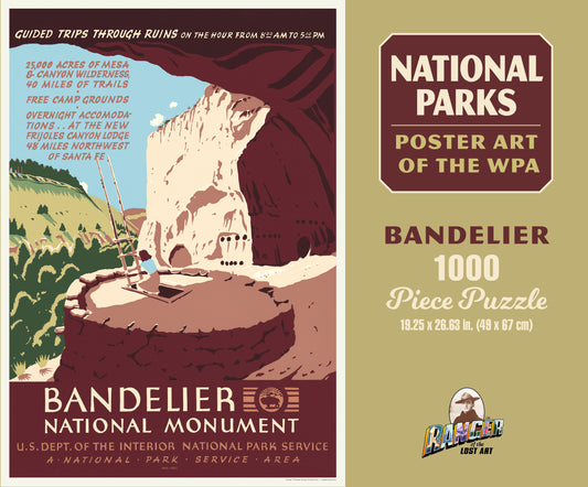 National Parks Bandelier WPA 1000 or 500 Piece Puzzle