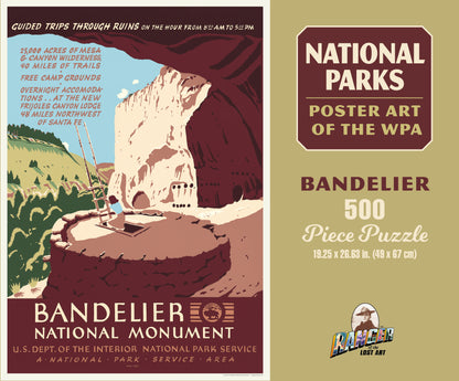 National Parks Bandelier WPA 1000 or 500 Piece Puzzle