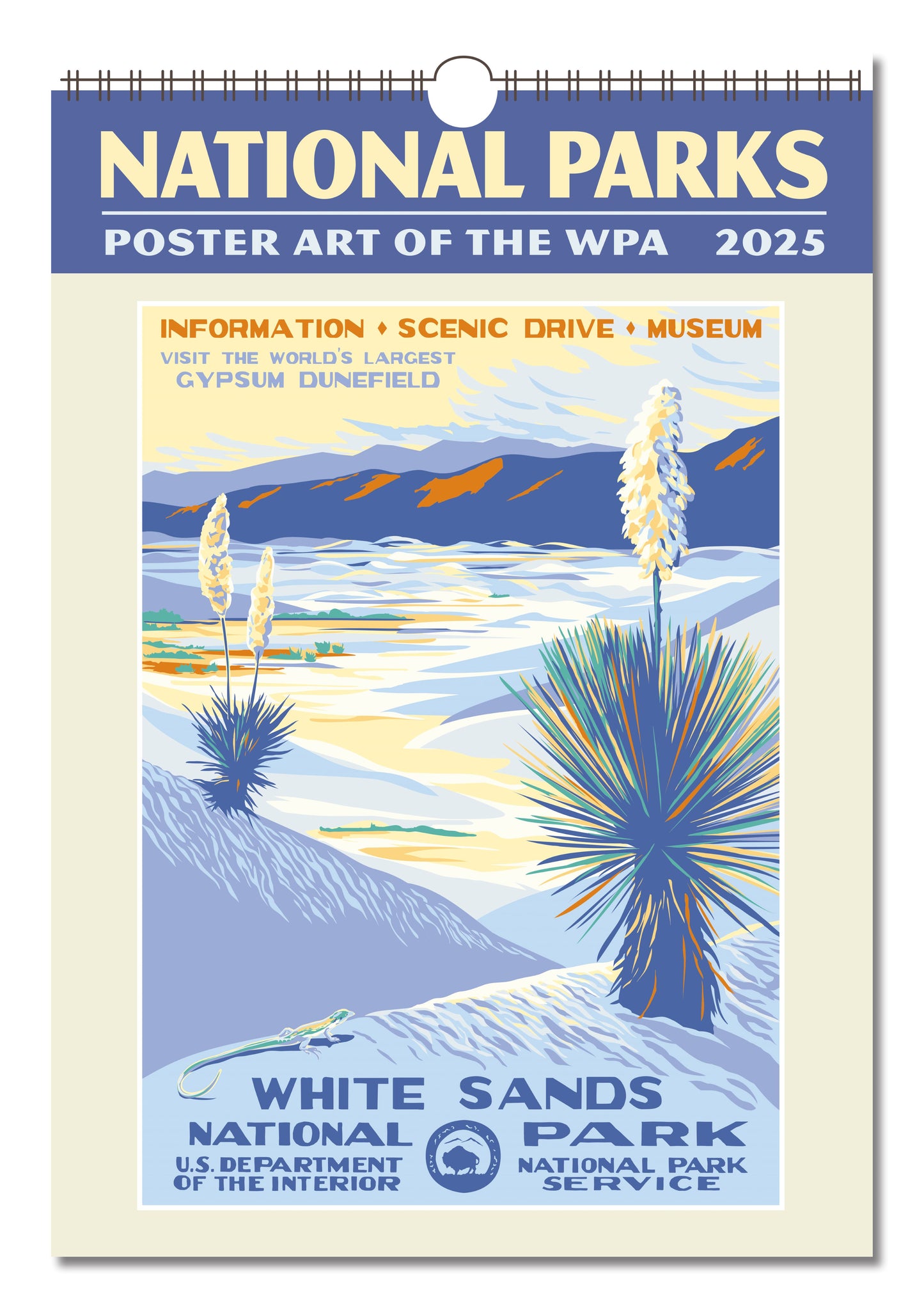 National Parks Poster Art of The WPA Oversize Wall Calendar 2025, 13.38'' x 19'' Spiral Bound with Hanger