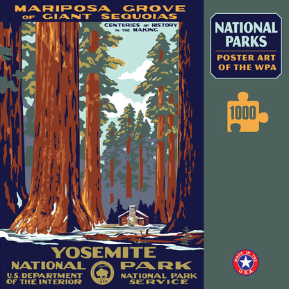 Yosemite National Park Poster Art of The WPA 1000 Jigzaw Puzzle (Printed in USA) - Ziga Media