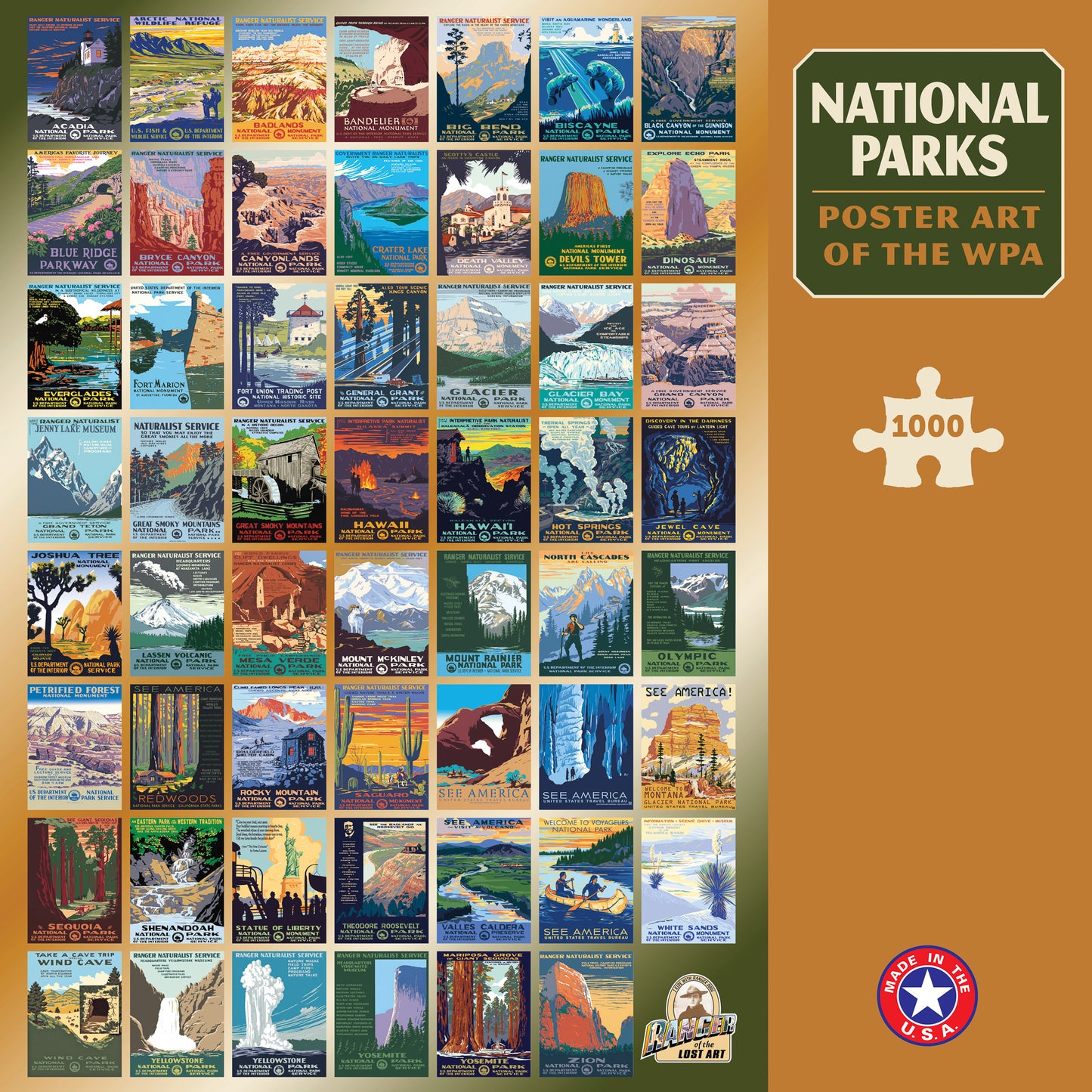 National Parks—Poster Art of the WPA, 55-Park, 1000 Puzzle