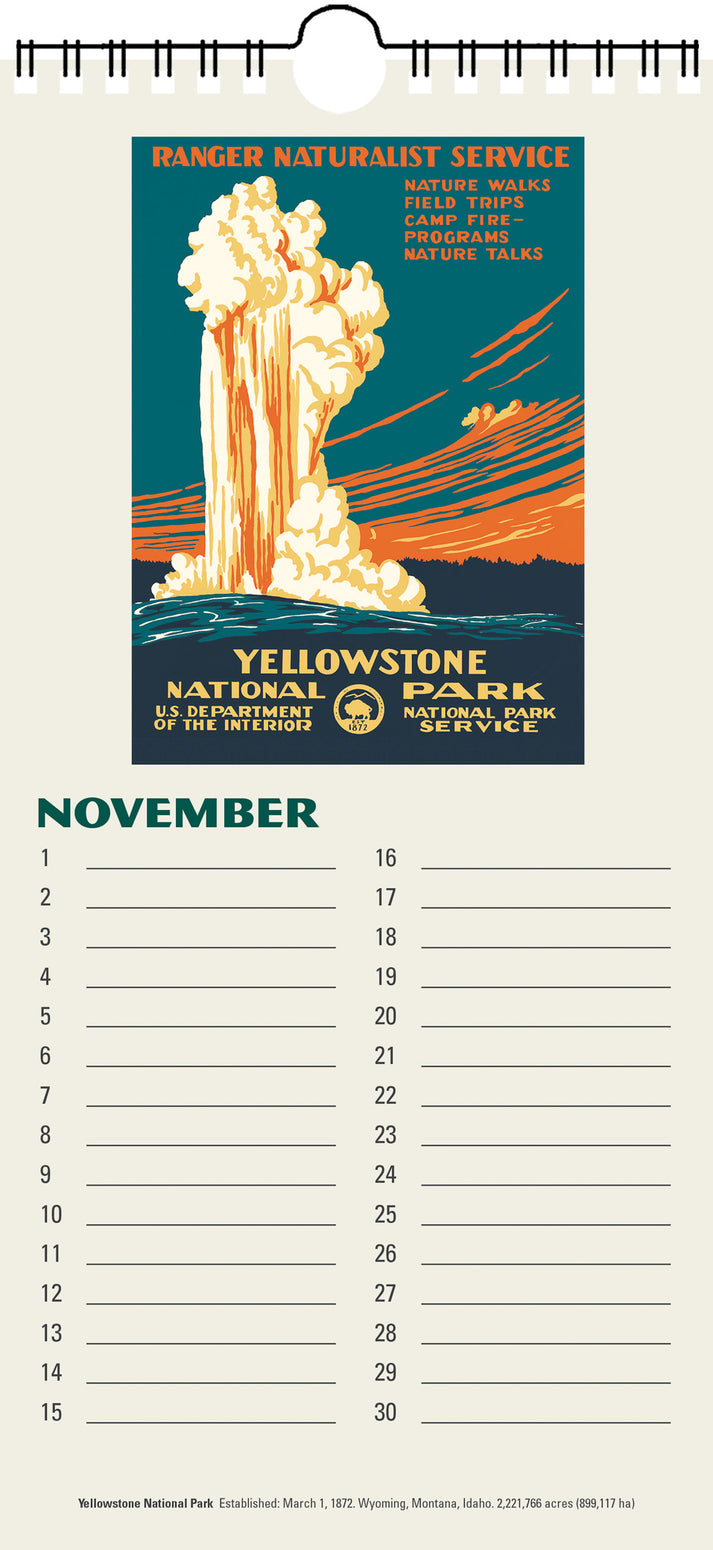 Ziga Media National Parks Calendar 