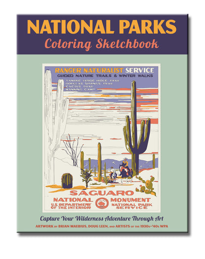 National Parks WPA Coloring Sketchbook