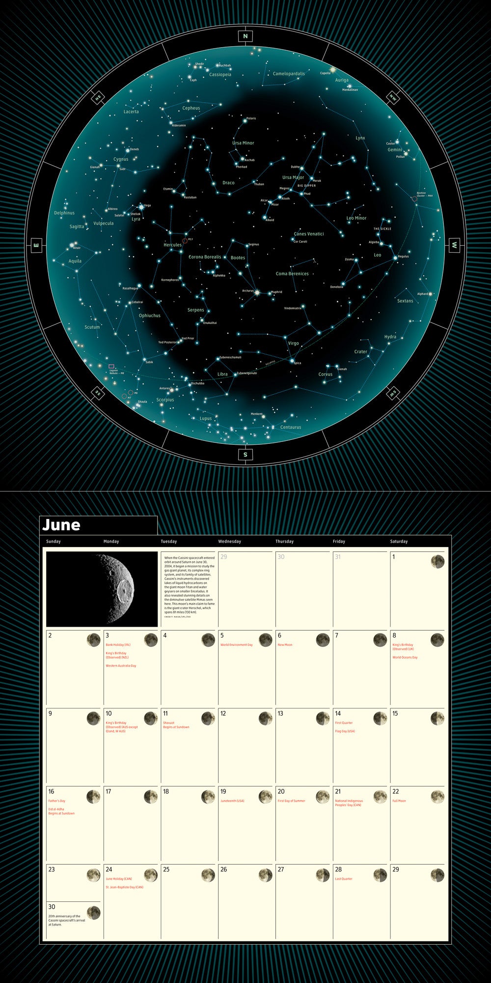 A Year of the Night Sky Wall Calendar