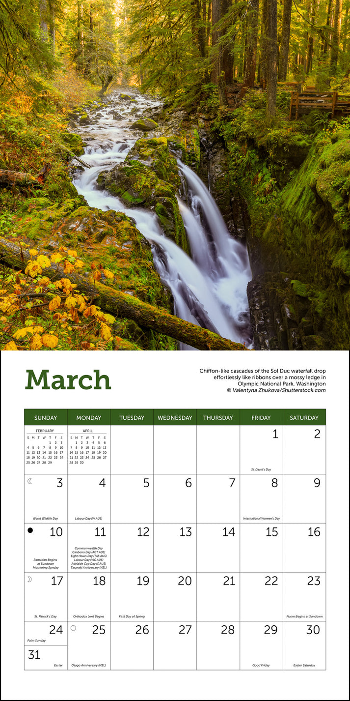 America's National Parks Mini Wall Calendar 2024, 7" x 7" Ziga Media