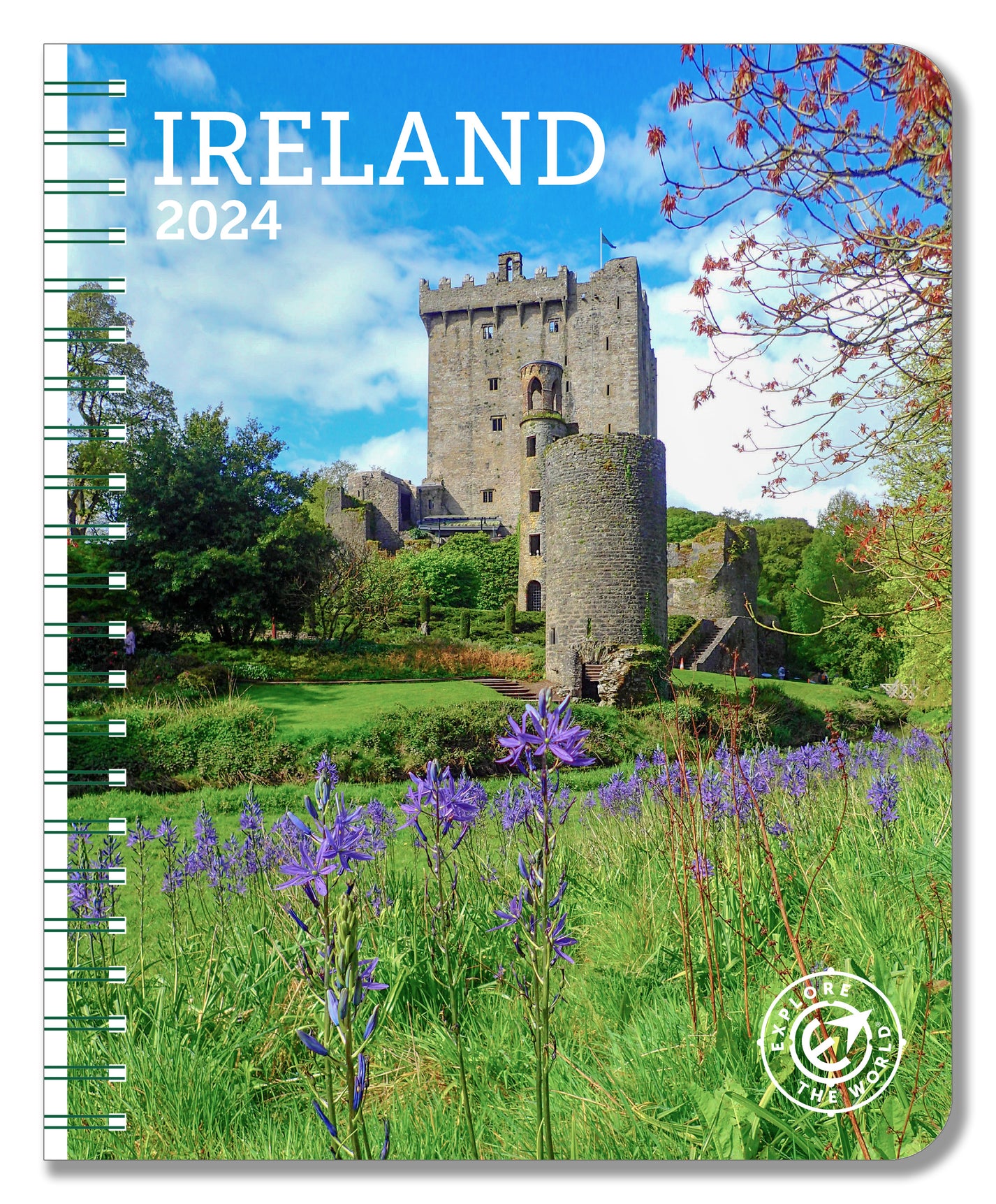 Ireland Weekly Engagement Calendar 2024, Planner 6.5" x 8.5" Spiral Bo