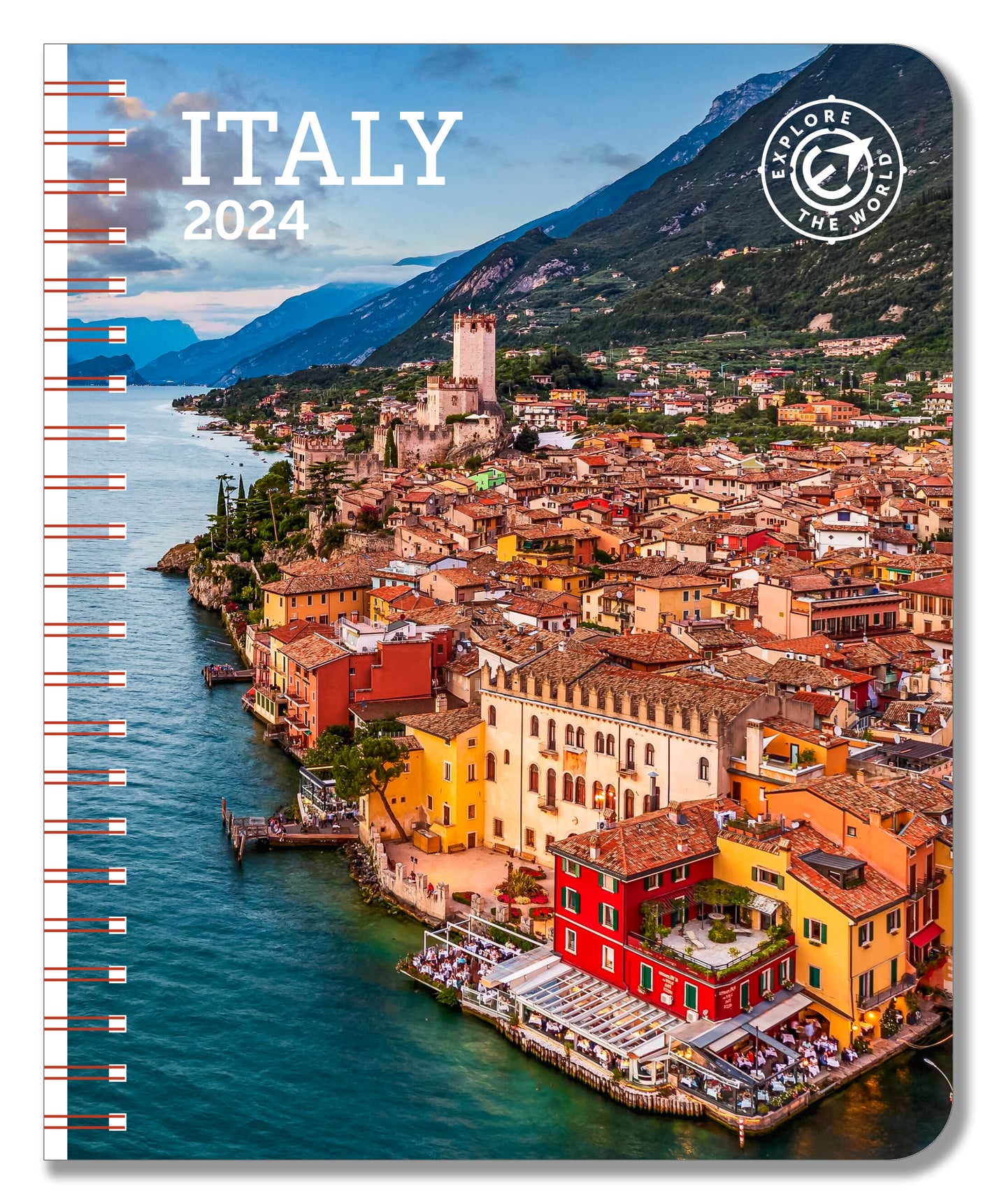 Italy Weekly Engagement Calendar 2024, Planner 6.5" x 8.5" Spiral Boun