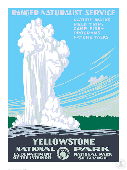 Yellowstone National Park Grandview Edition (Geyser) Giclée Print