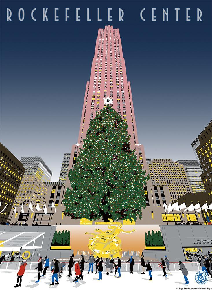 Rockefeller Center Christmas Print - Ziga Media